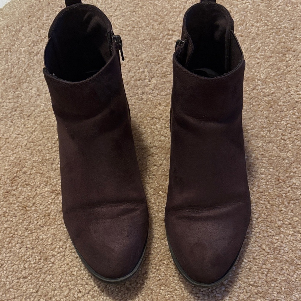 Chic Dark Brown Ankle Booties